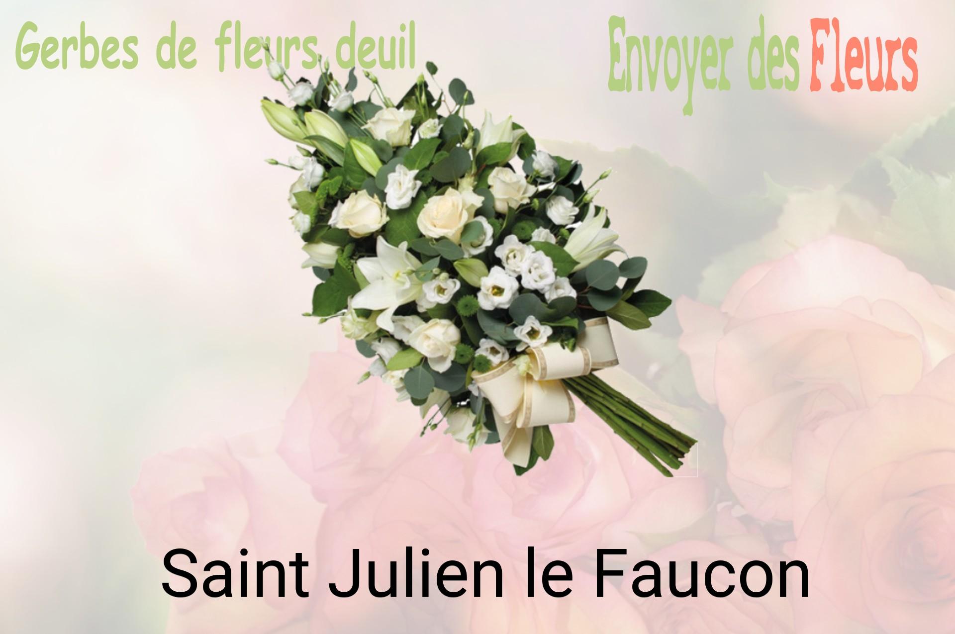 Gerbe de fleurs de deuil livrée à Saint-Julien-le-Faucon